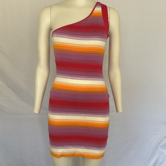 NWT! Urban Outfitters Jax One Shoulder Mini Dress - Picture 3 of 6